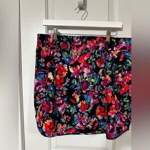 RBX Women's A-Line Skort - Black with Colorful Floral